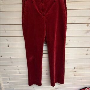 J. Crew Red Corduroy Pants